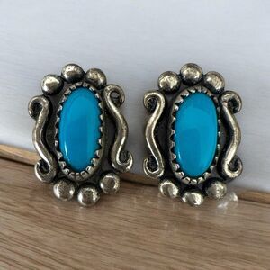 Southwestern Small Turquoise Stud Wheeler Manufacturing Earrings